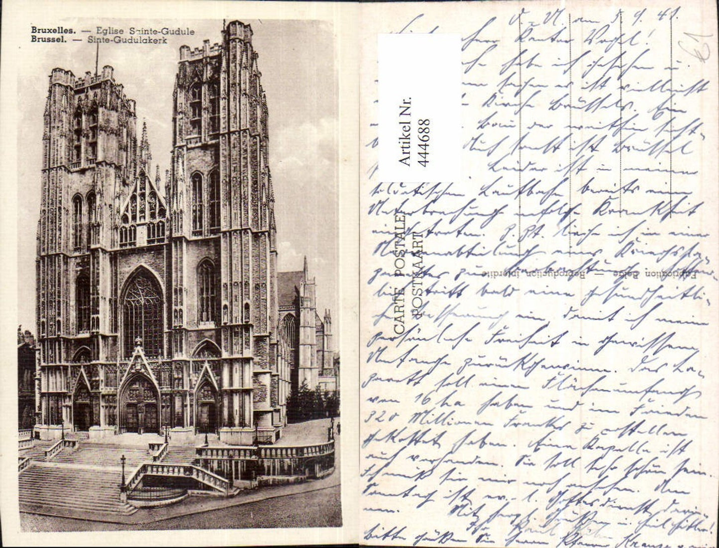 444688,Bruxelles Brüssel Eglise Sainte Gudule Kathedrale Kirche