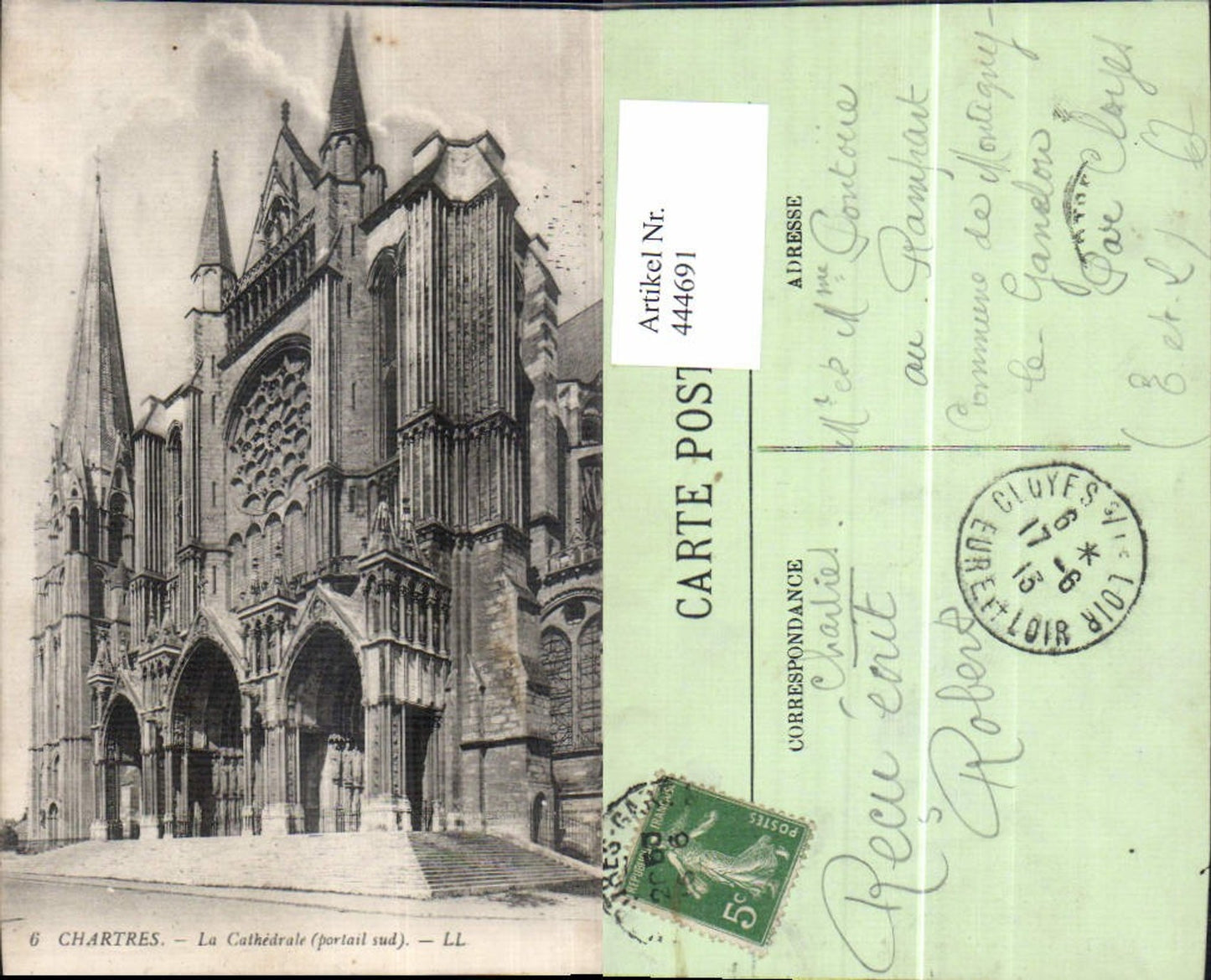 444691,Chartres La Cathedrale portail sud Kathedrale Kirche