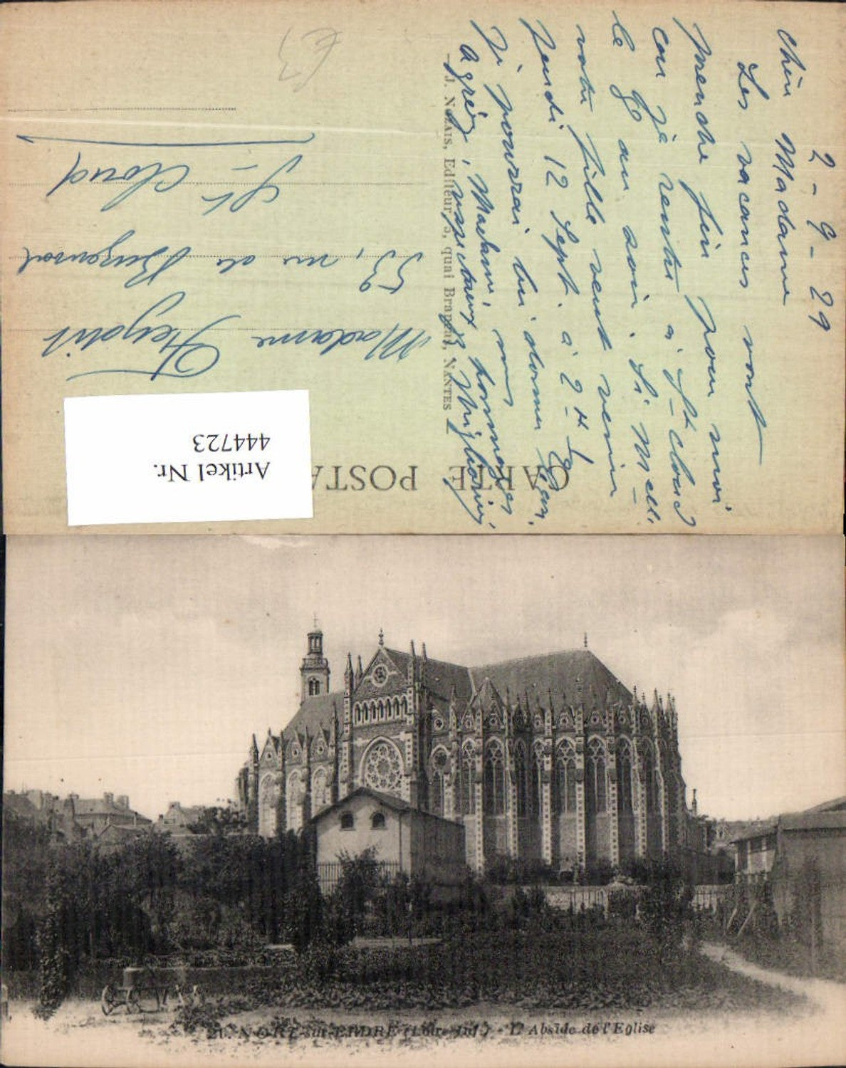 444723,Nort-sur-Erdre L Abside de l Eglise Kirche