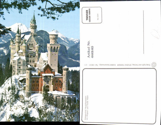 444840,Schloss Königsschloss Neuschwanstein Winteransicht