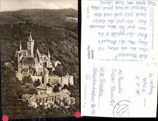 444845,Foto Ak Feudalmuseum Schloss Wernigerode Totale pub VEB