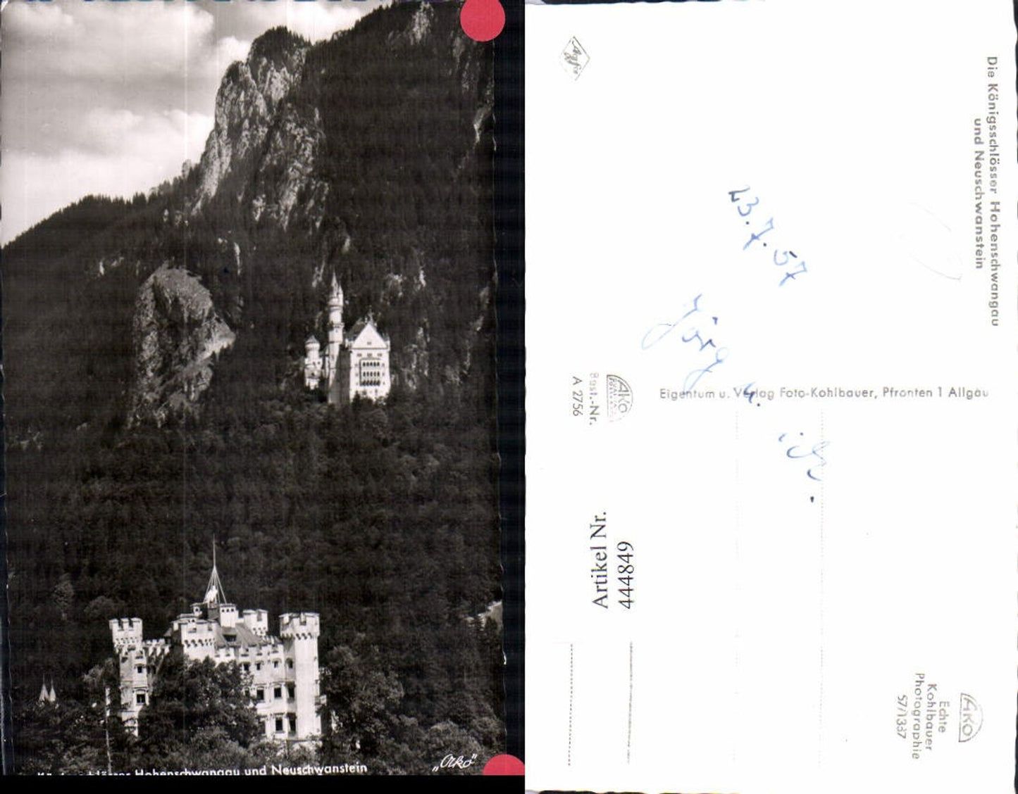 444849,Schlösser Hohenschwangau Neuschwanstein