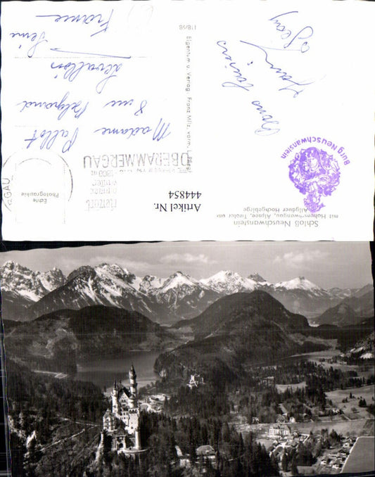 444854,Foto Ak Schloss Neuschwanstein Hohenschwangau Alpsee