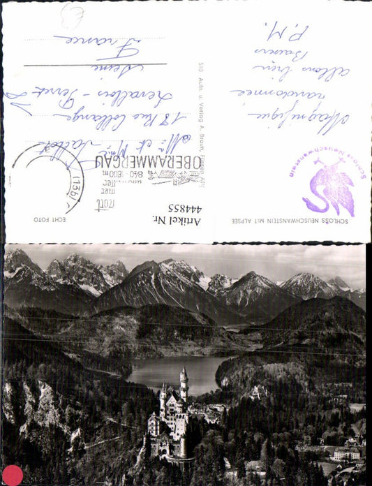 444855,Foto Ak Schloss Neuschwanstein Alpsee