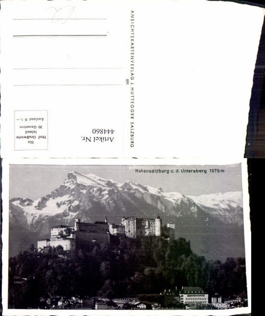 444860,Festung Hohensalzburg u. d. Untersberg Salzburg Bergkulisse