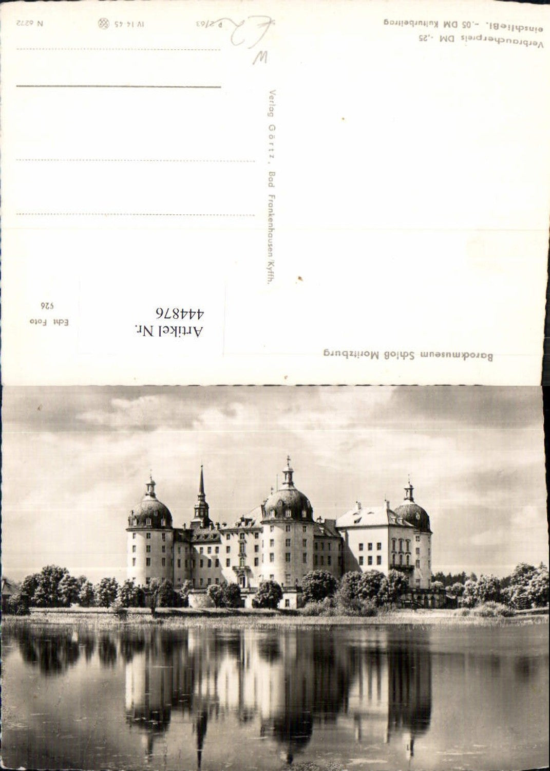 444876,Foto Ak Barockmuseum Schloss Moritzburg Eisenberg-Moritzburg