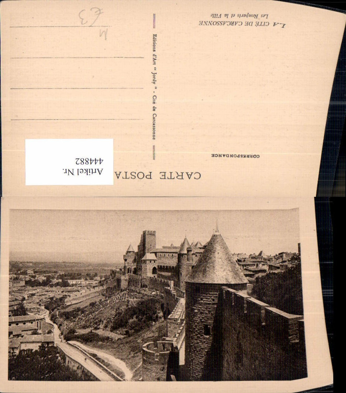 444882,La Cite de Carcassonne Les Remparts et la Ville Schloss Burg Festung