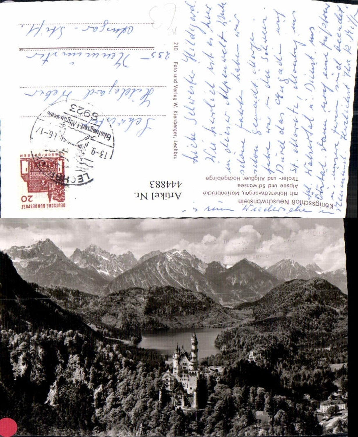 444883,Foto Ak Schloss Königsschloss Neuschwanstein Hohenschwangau Alpsee