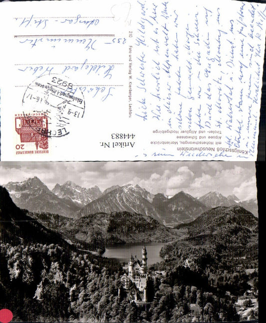 444883,Foto Ak Schloss Königsschloss Neuschwanstein Hohenschwangau Alpsee