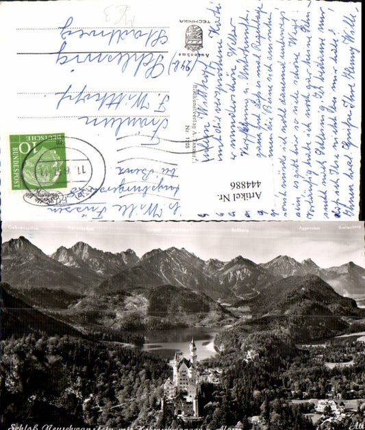 444886,Foto Ak Schloss Königsschloss Neuschwanstein Hohenschwangau Alpsee