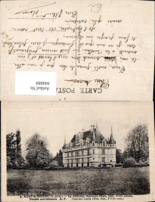 444889,Azay-le-Rideau Le Chateau National Schloss