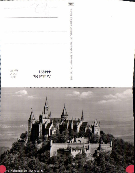 444891,Foto Ak Burg Hohenzollern Totale