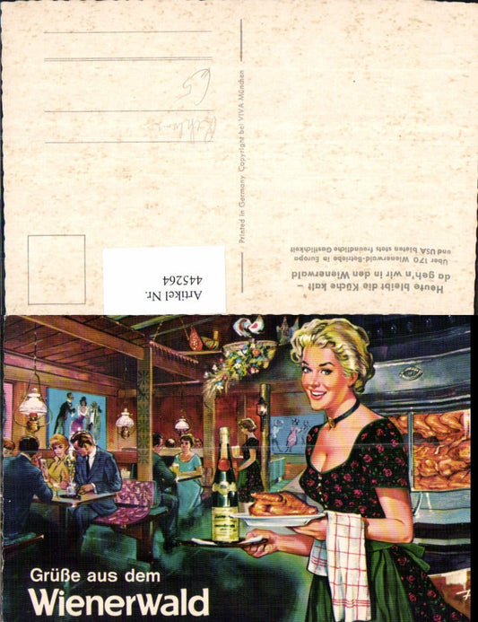 445264,Künstler Ak Reklame Wienerwald Restaurant Essen