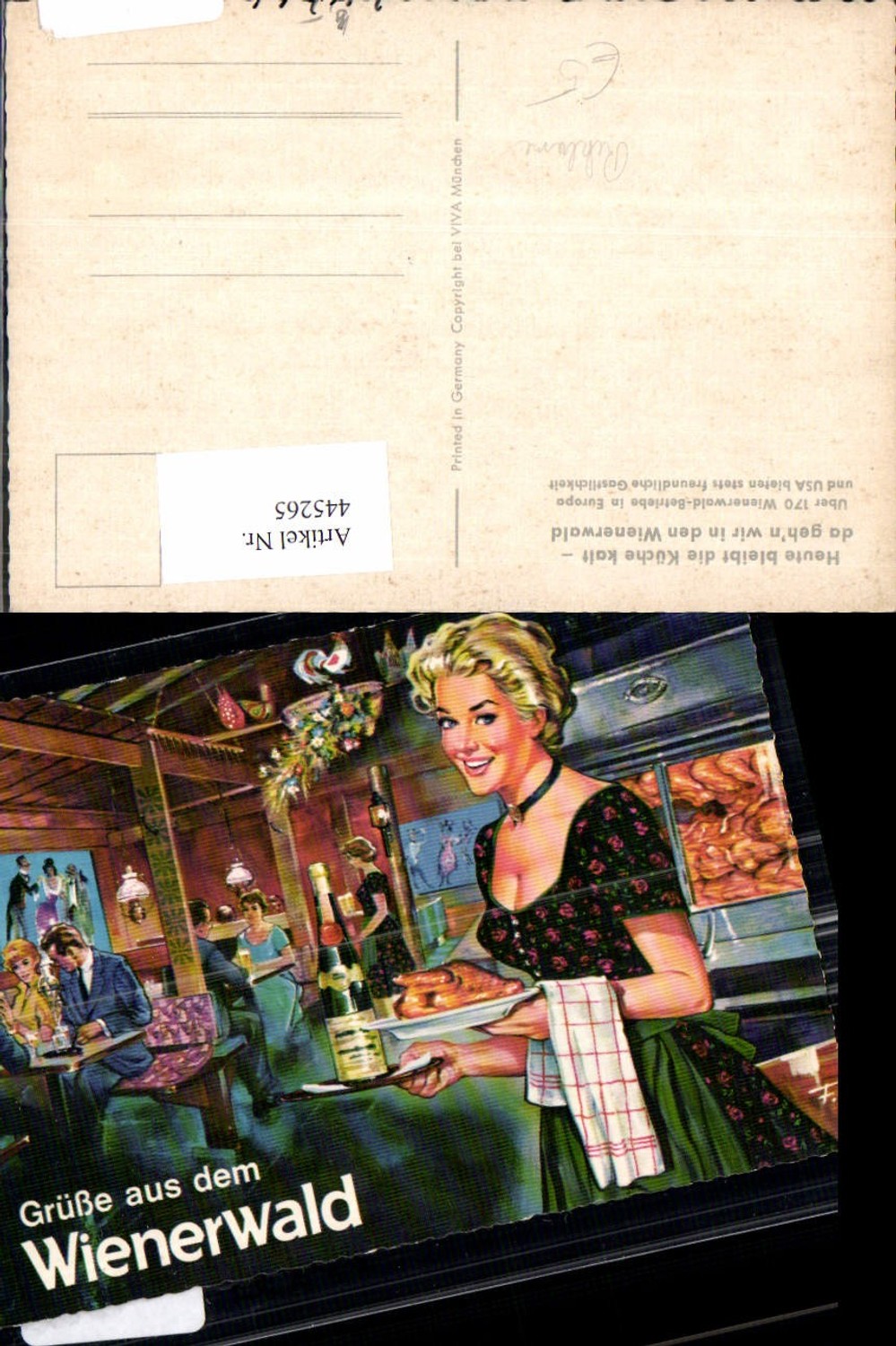 445265,Künstler Ak Reklame Wienerwald Restaurant Essen