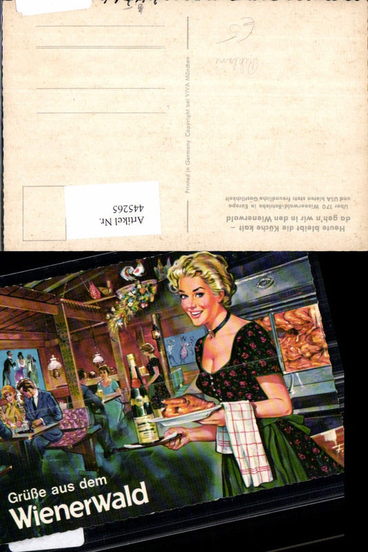445265,Künstler Ak Reklame Wienerwald Restaurant Essen