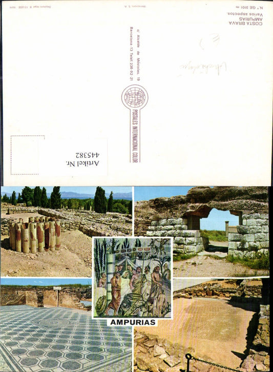 445382,Mehrbild Ak Costa Brava Ampurias Archäologie Ausgrabung