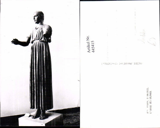 445415,Antike L Aurige des Delphes Frau Statue
