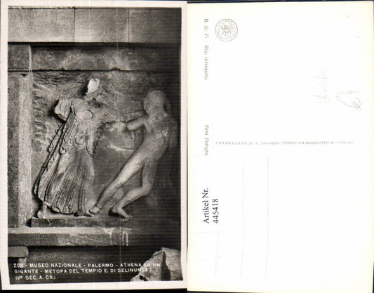 445418,Antike Palermo Athena ed un Gigante Museum Nazionale