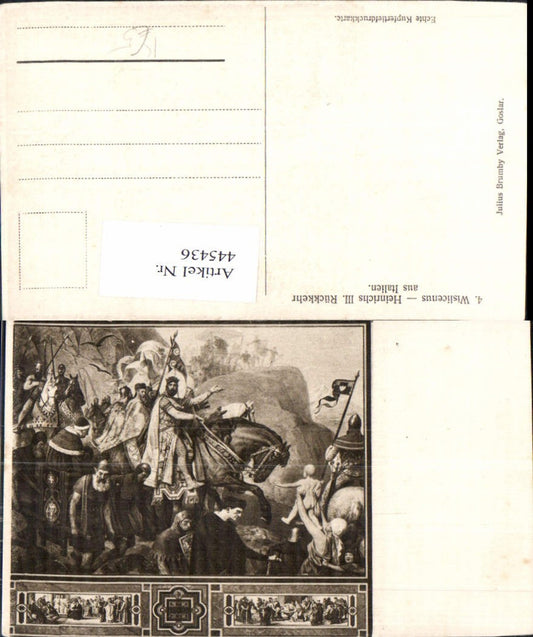 445436,Künstler Ak Wislicenus Heinrichs III Rückkehr a. Italien Mittelalter