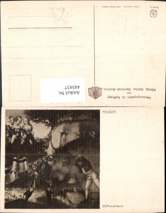 445437,Künstler Ak Lukas Cranach Meissen Dom Landwirtschaft Altarbild Mittelalter