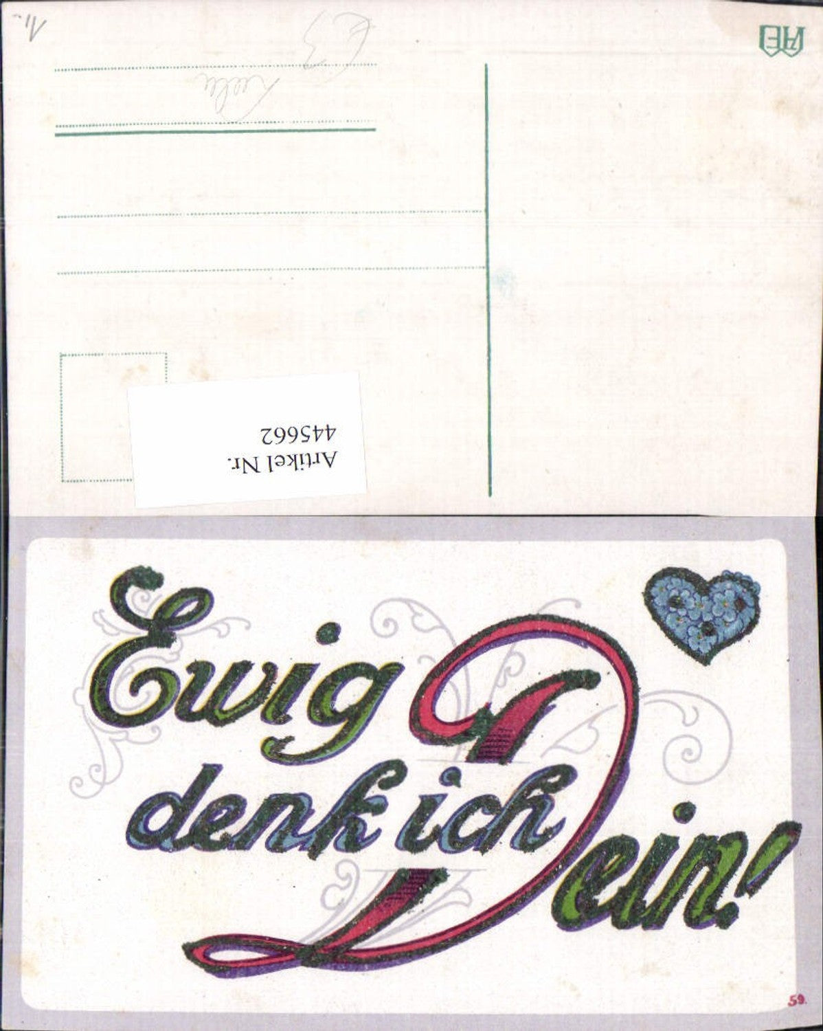 445662,Material Ak Glitzerverzierung Ewig denk ich dein Liebe Spruch