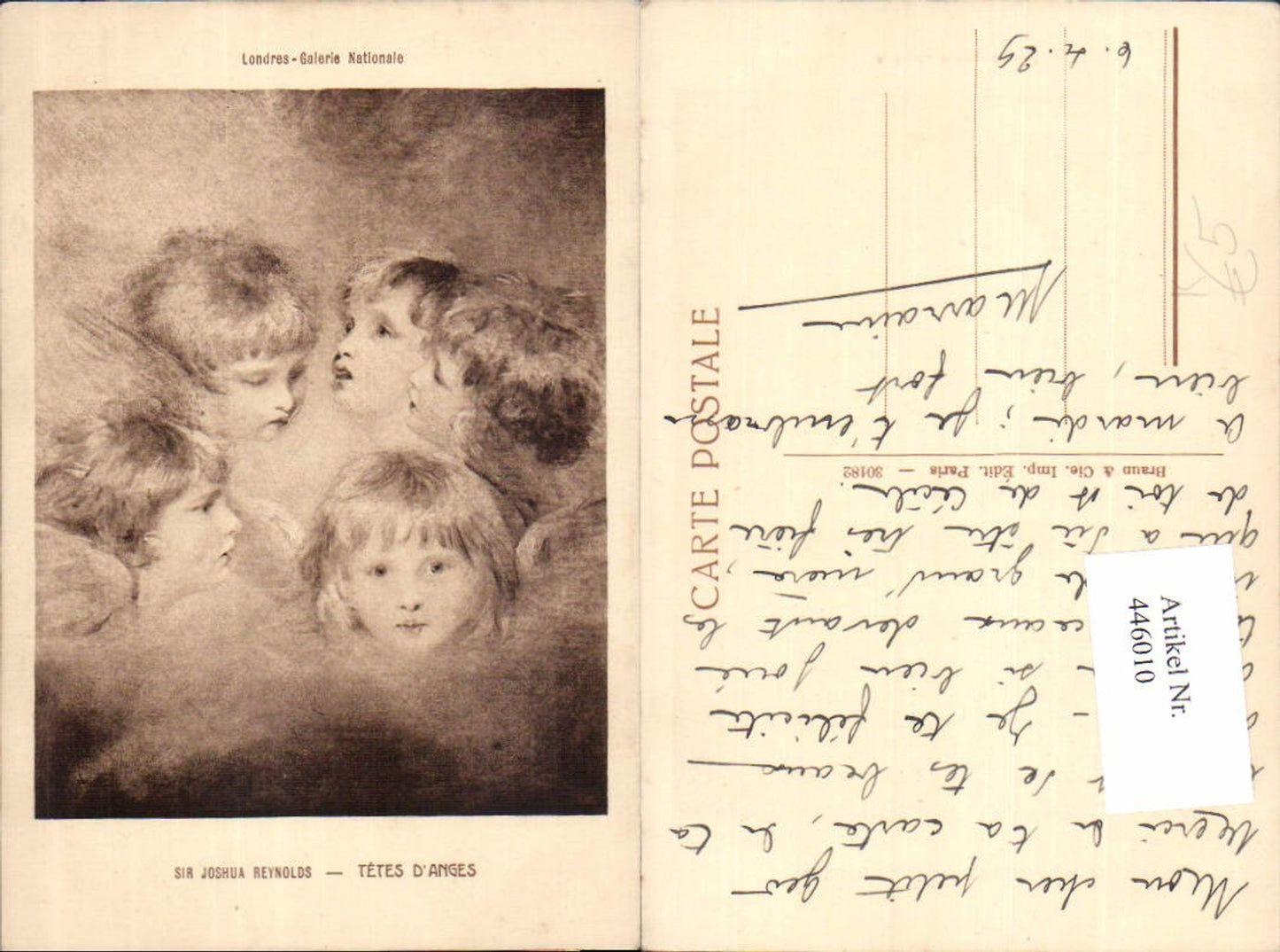 446010,Künstler Ak Sir Joshua Reynolds Tetes d Anges Engel Kinder Köpfe