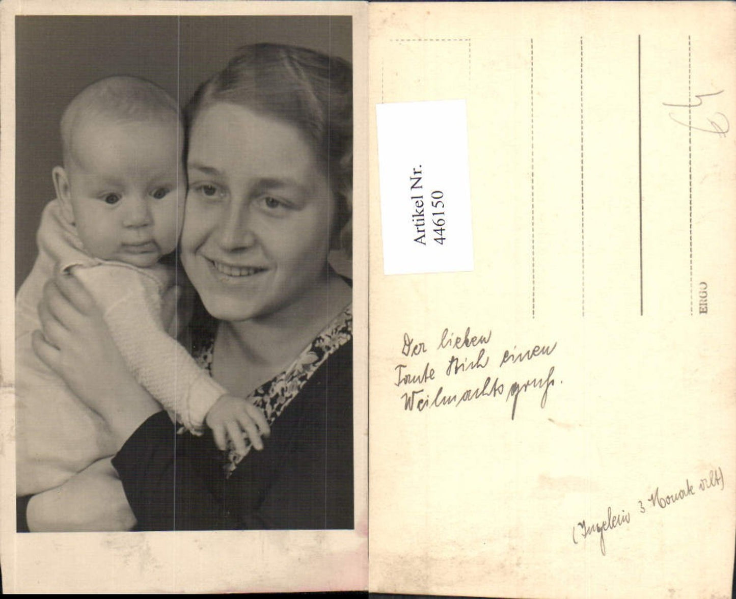 446150,Foto Ak Frau als Mutter Baby Kleinkind Portrait