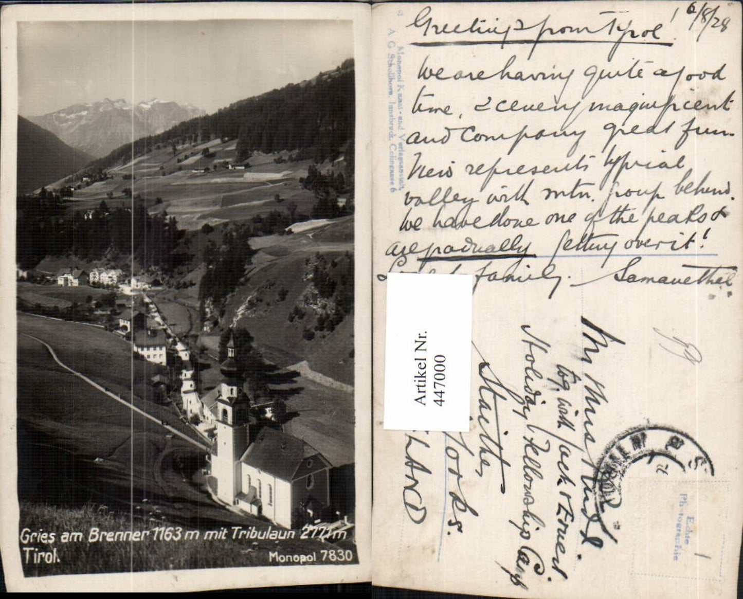 Alte Ansichtskarte – Old Postcard