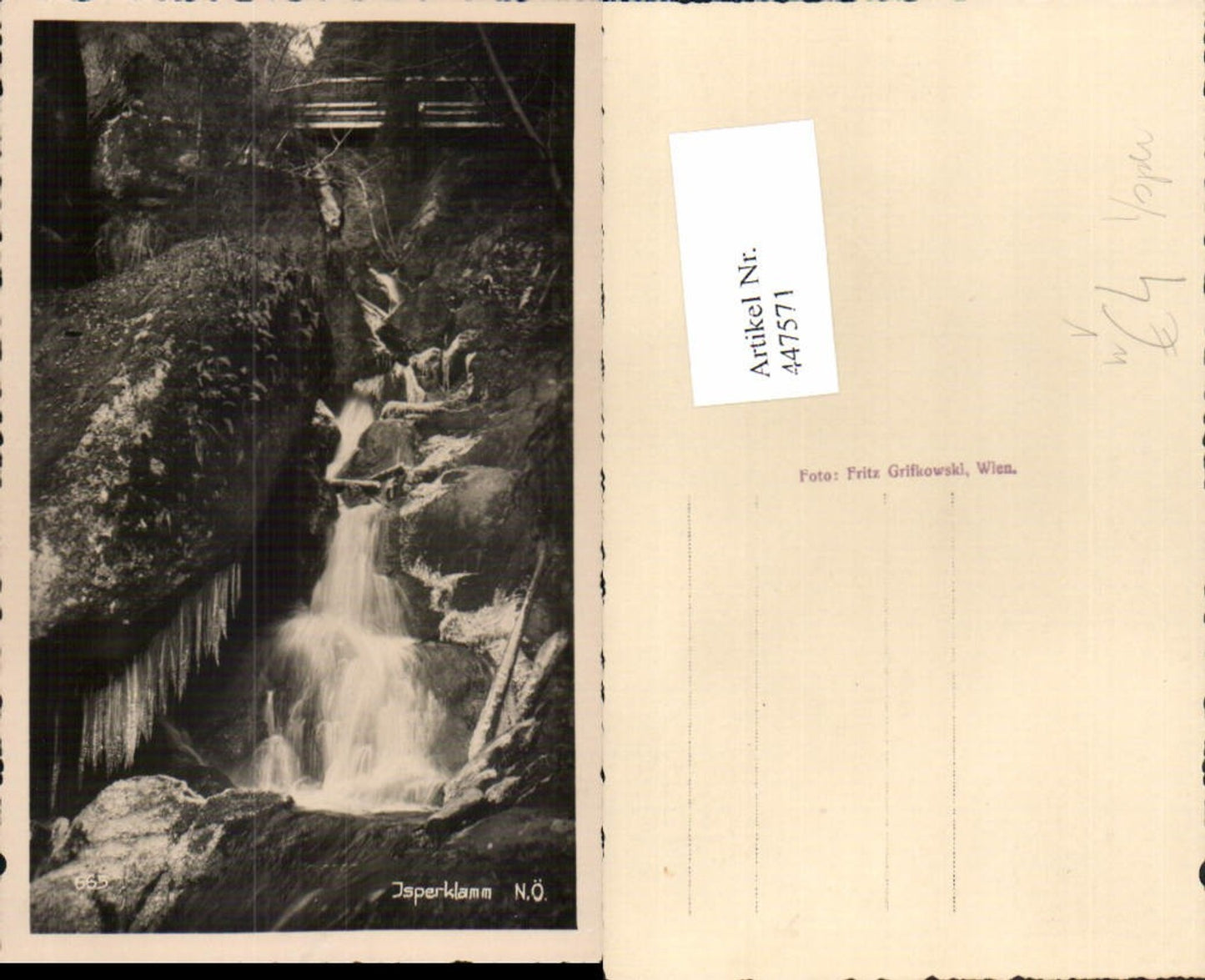 447571,Isperklamm Klamm b. Ysper Wasserfall pub Foto Fritz Grifkowski