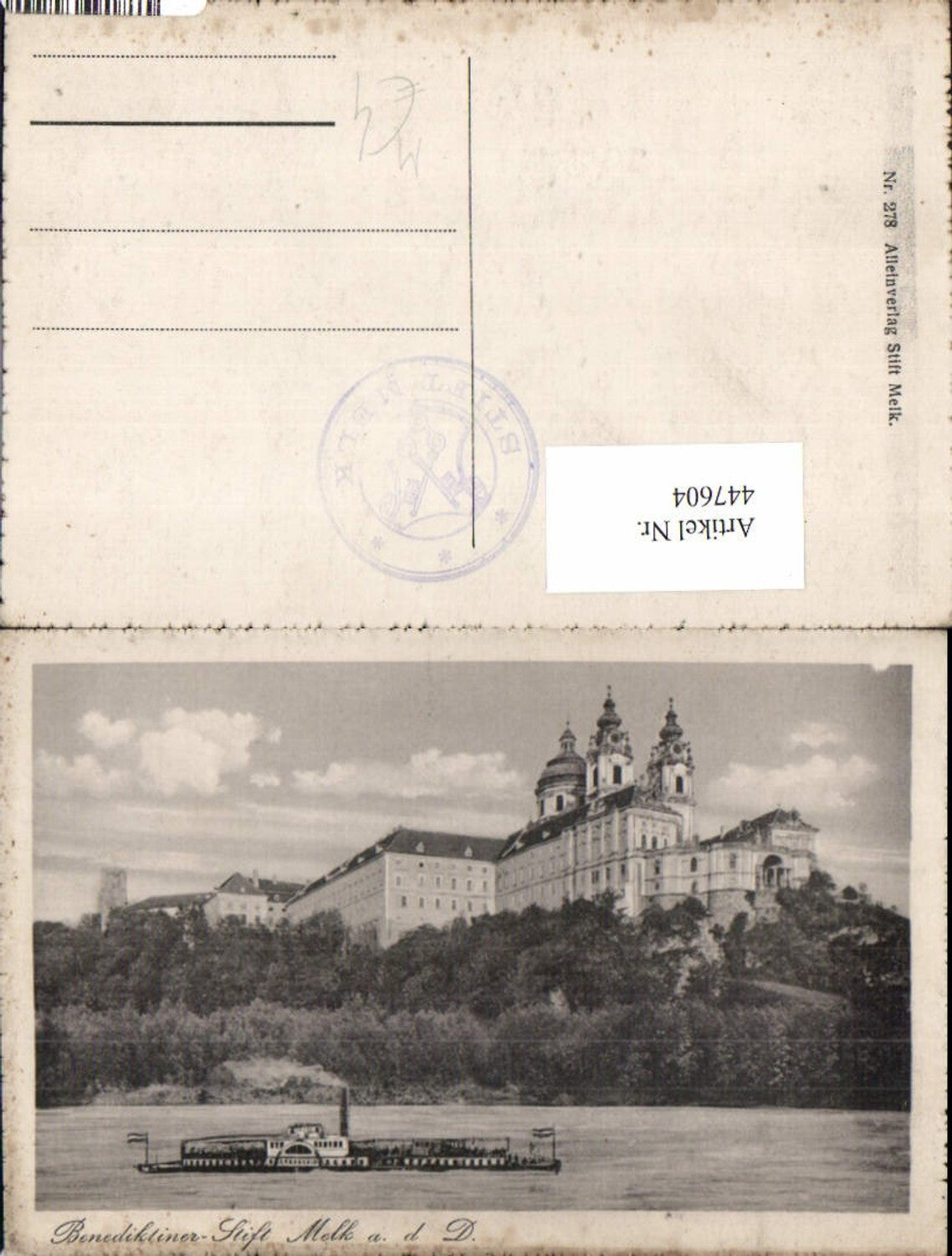 447604,Melk an d. Donau Benediktiner-Stift Dampfer