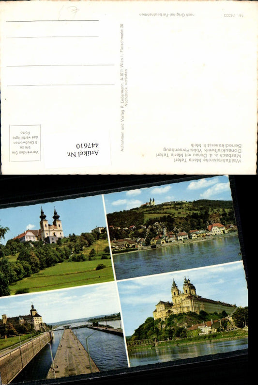 447610,Marbach Teilansicht Maria Taferl Kirche Stift Melk Donaukraftwerk Mehrbildkarte