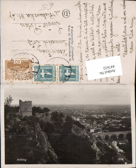 447632,Mödling Teilansicht Schwarzer Turm