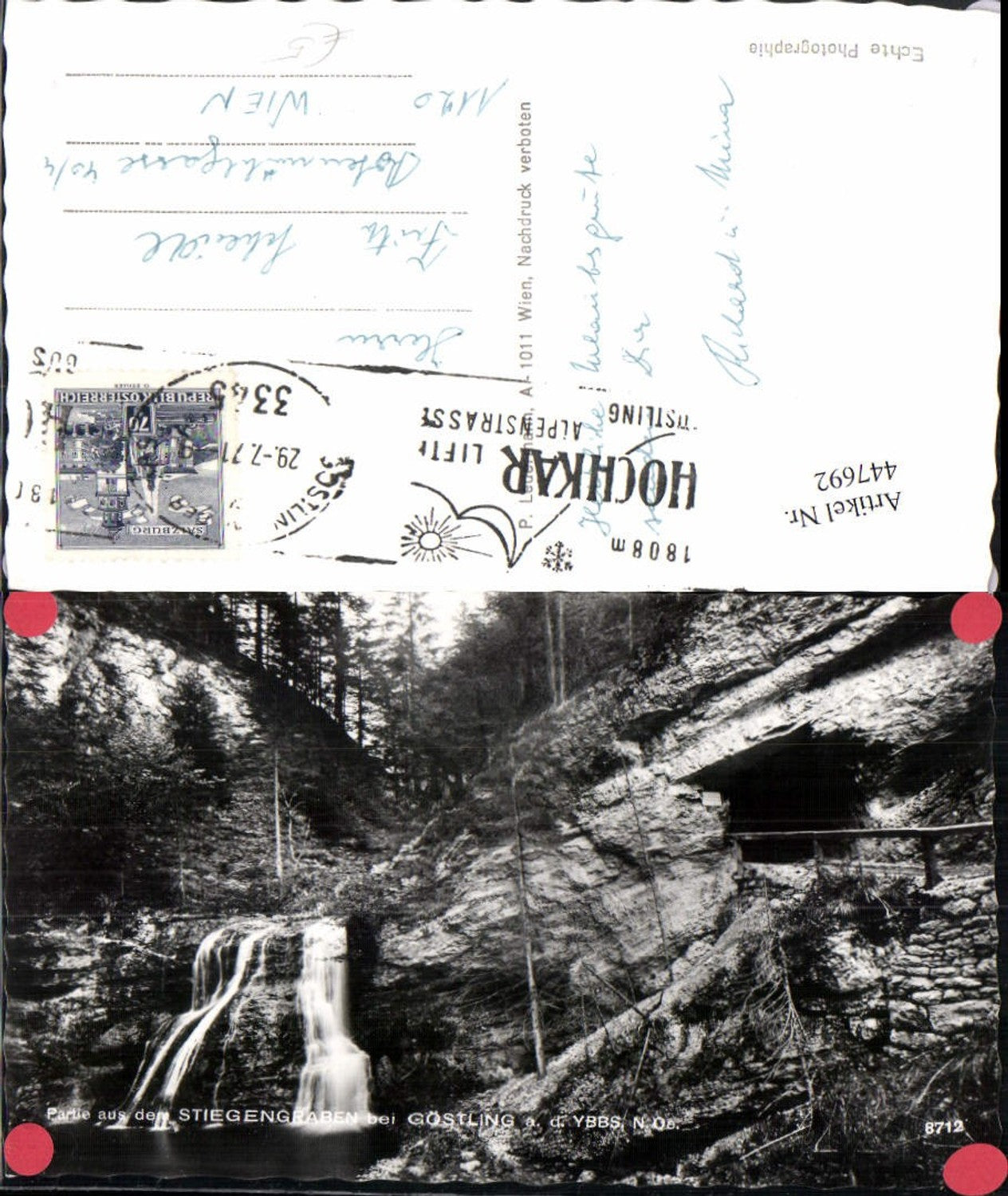 447692,Partie aus dem Stiegengraben b. Göstling an d. Ybbs Wasserfall
