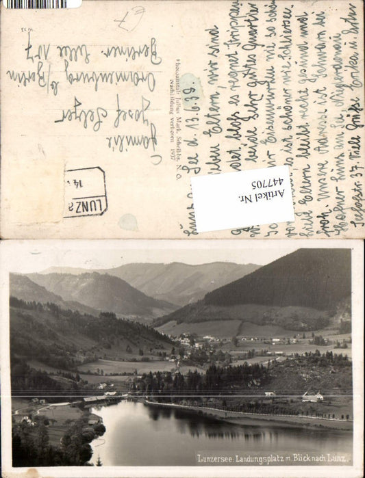 447705,Lunzersee See Landungsplatz m. Blick nach Lunz Totale Bergkulisse