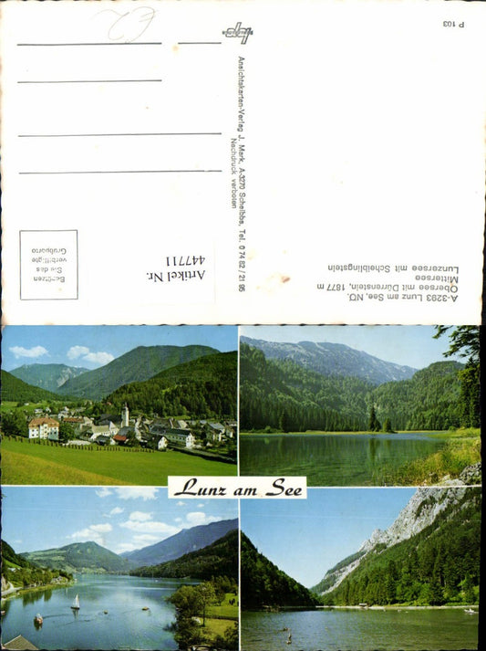447711,Lunz am See Totale Obersee Mittersee Seen Mehrbildkarte