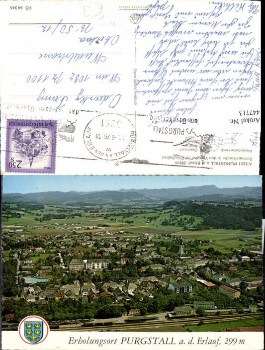 447713,Purgstall an d. Erlauf Totale pub Alpine Luftbild 64345