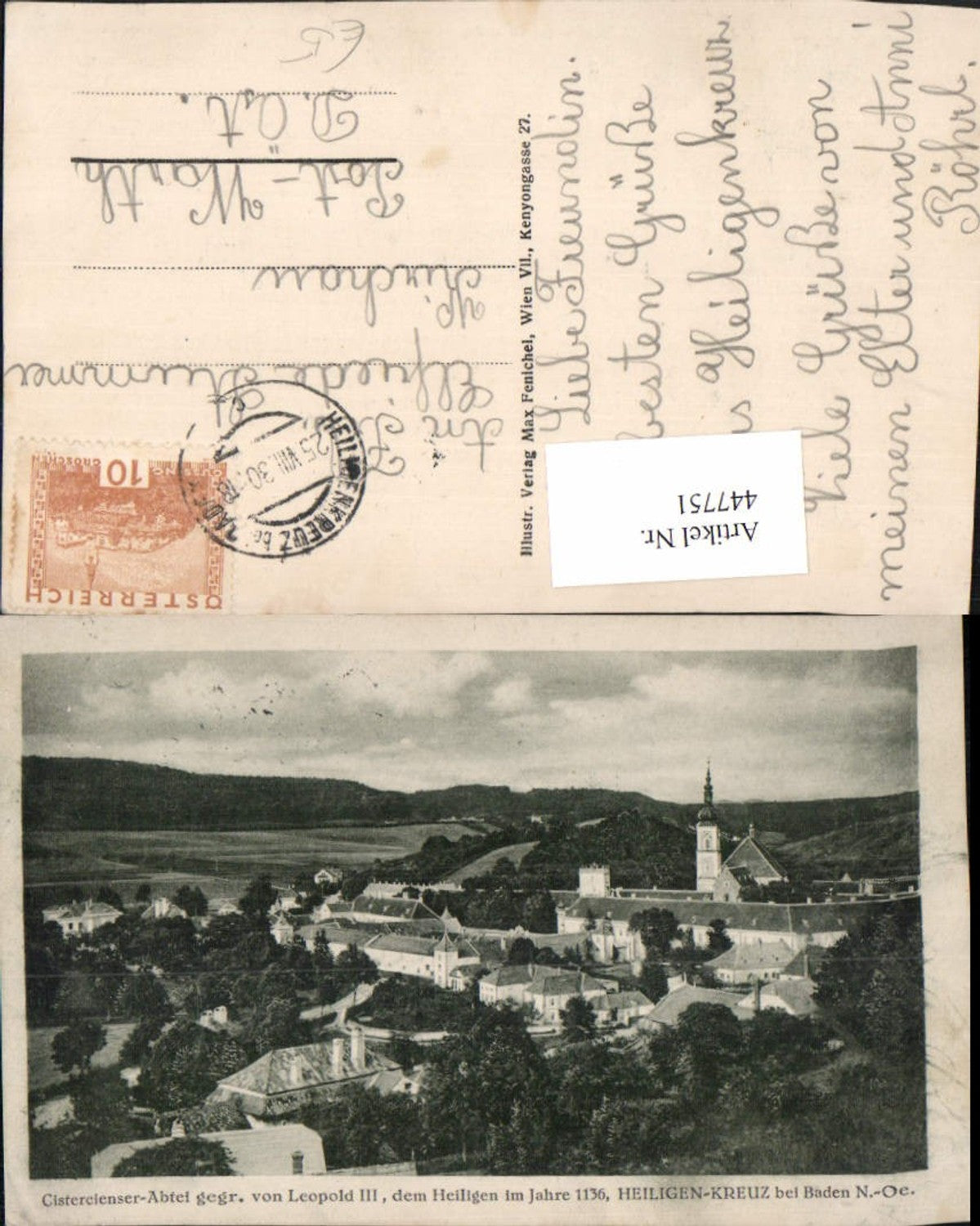 447751,Heiligenkreuz b. Baden Cistercienser-Abtei Stift