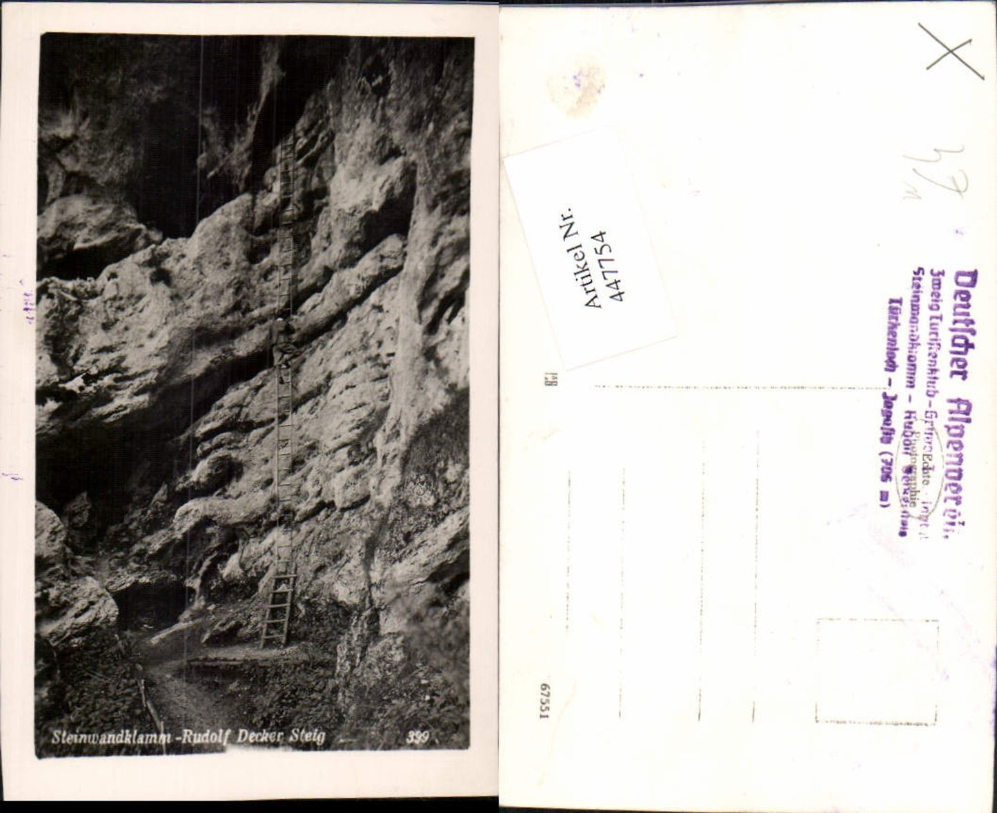 447754,Steinwandklamm Klamm b. Weißenbach an d. Triesting Rudolf Decker Steig Leiter