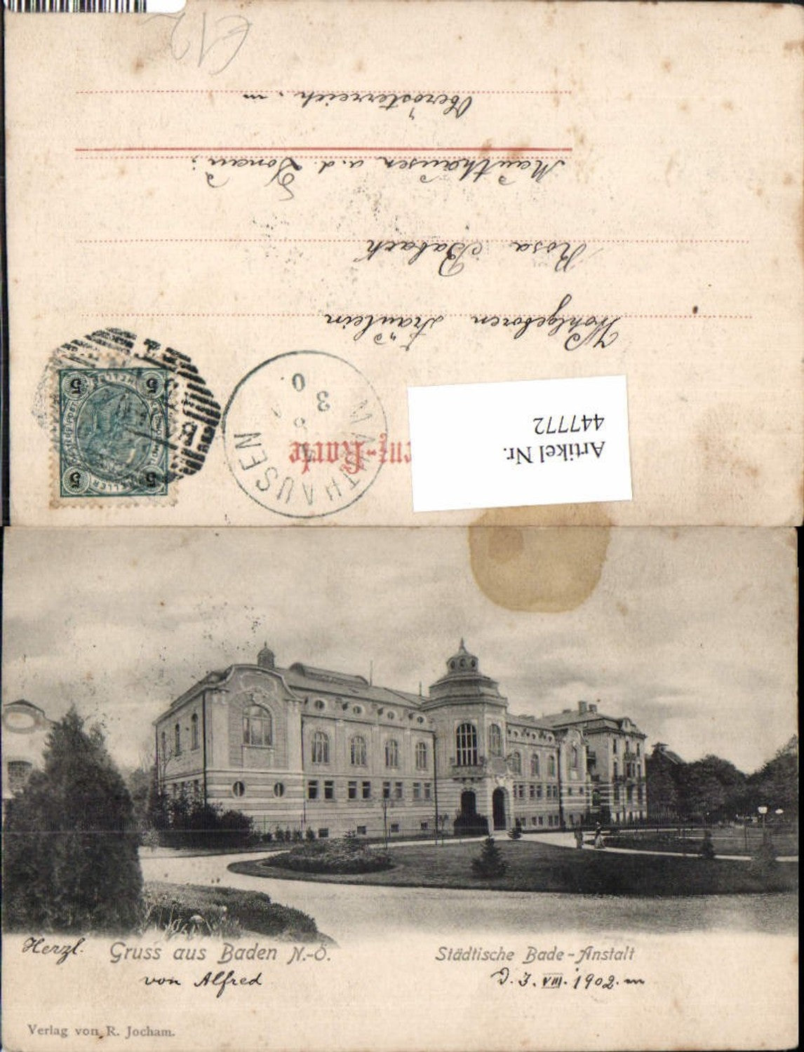 447772,Gruß aus Baden Badeanstalt Gebäude
