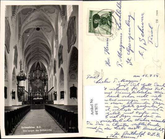 447871,Seitenstetten Stiftskirche Innenansicht