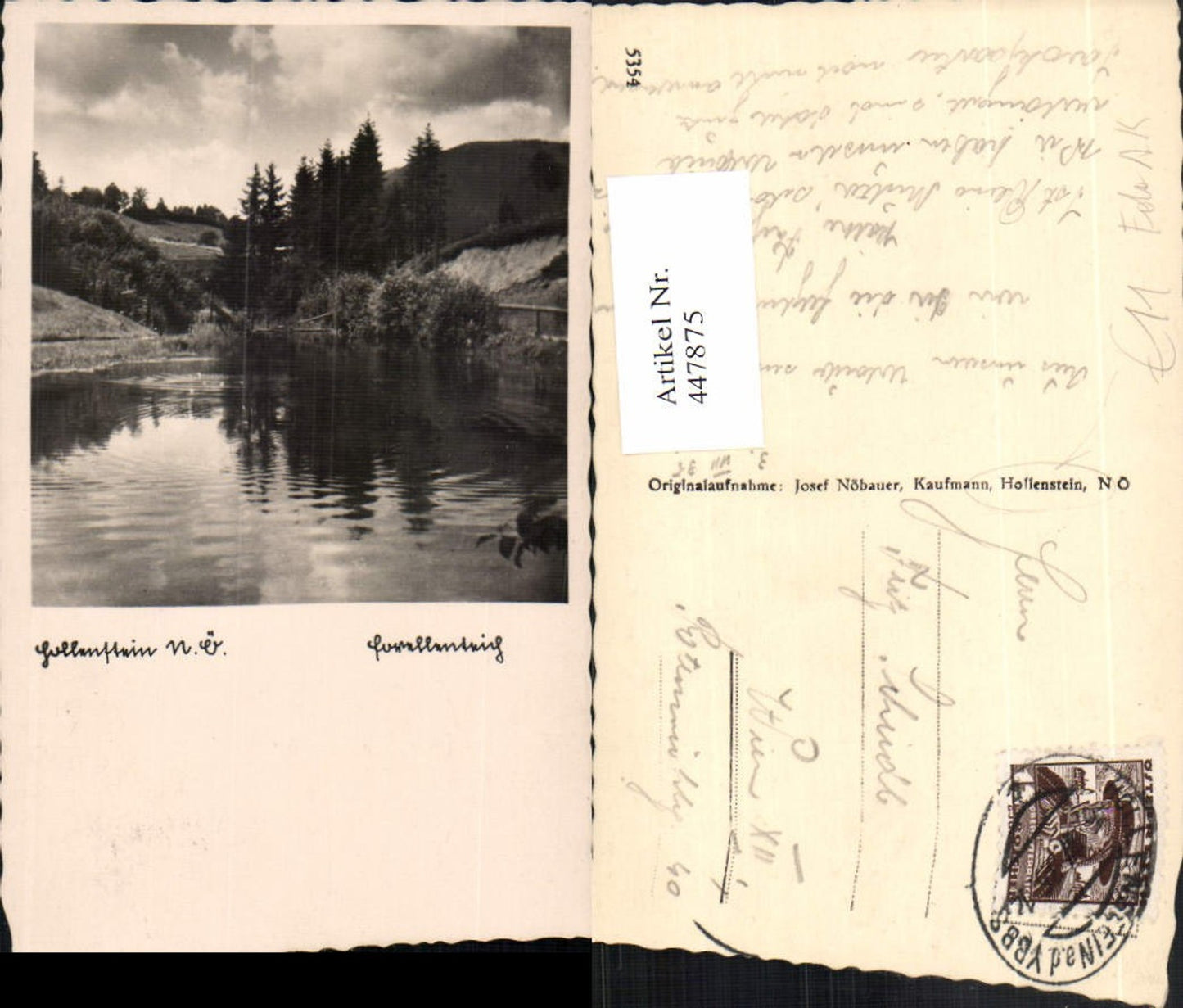 447875,Foto AK Hollenstein Forellenteich Teich