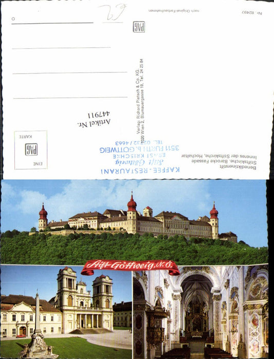 447911,Stift Göttweig Stiftskirche Kirche Mehrbildkarte
