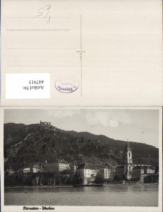 447915,Dürnstein in d. Wachau Teilansicht m. Ruine pub J. Zipperle