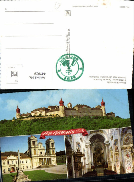 447929,Stift Göttweig Stiftskirche Kirche Mehrbildkarte