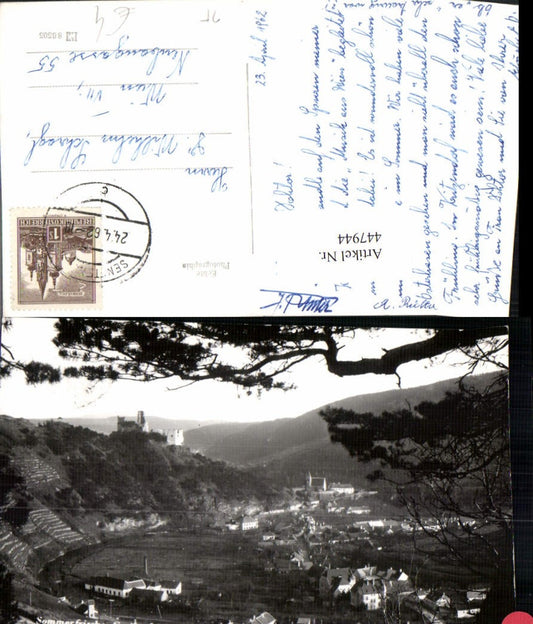 447944,Senftenberg im Kremstal Totale m. Ruine