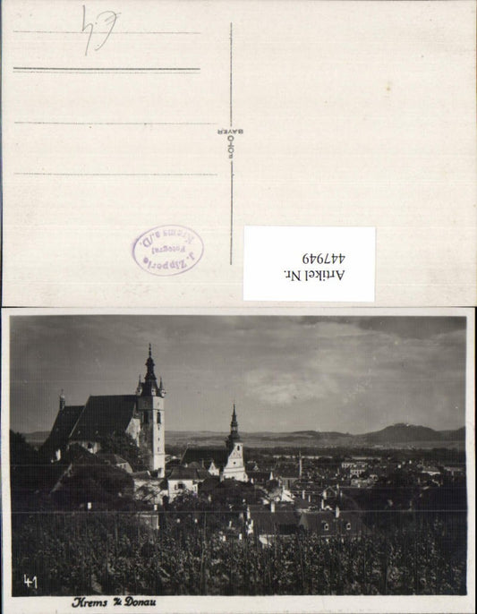 447949,Krems an d. Donau Teilansicht Kirchen