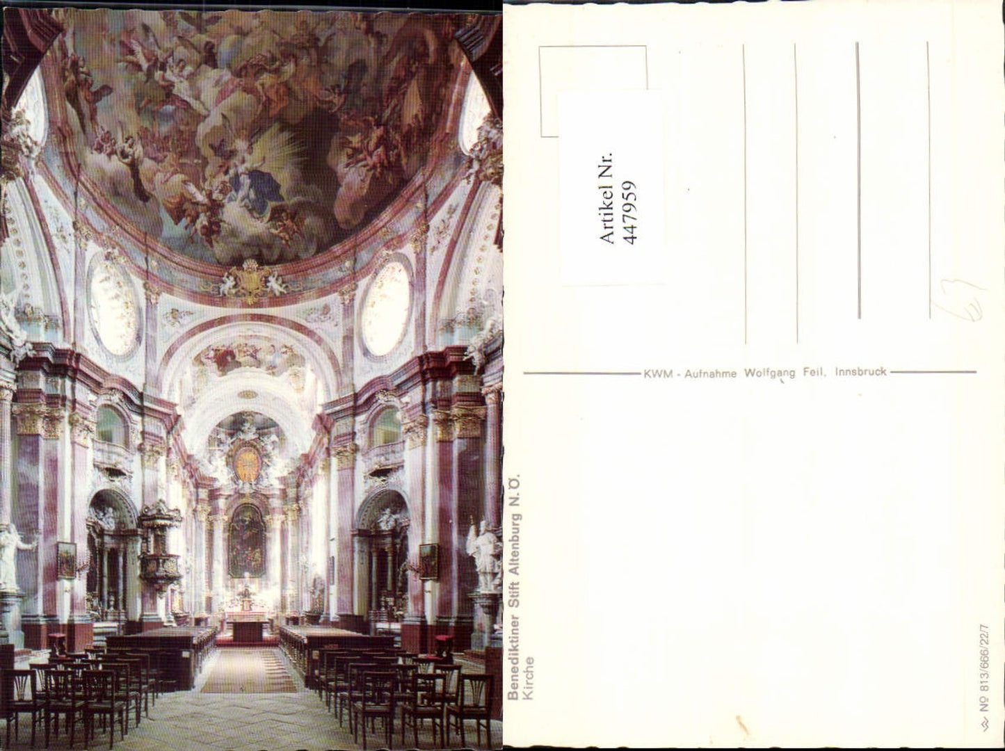 447959,Stift Altenburg Kirche Innenansicht