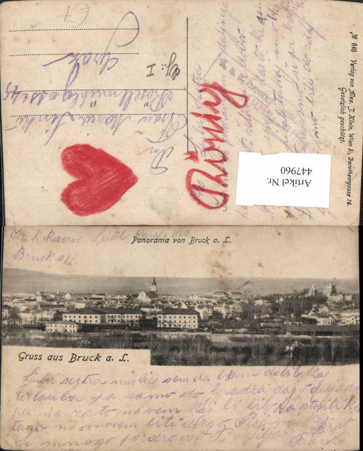 447960,Gruß aus Bruck an d. Leitha Panorama Totale