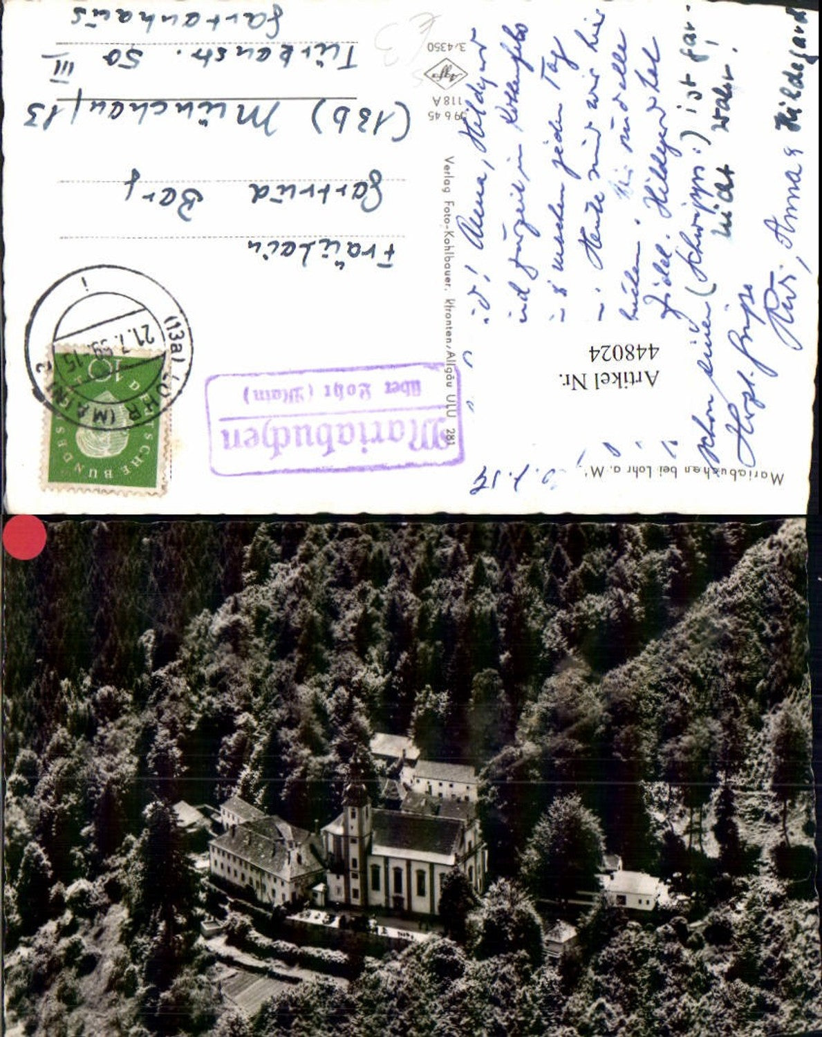 448024,Mariabuchen b. Lohr am Main Kirche Posthilfsstempel