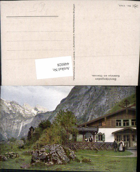 448028,Künstler AK Berchtesgaden Saletalpe am Obersee Bergkulisse